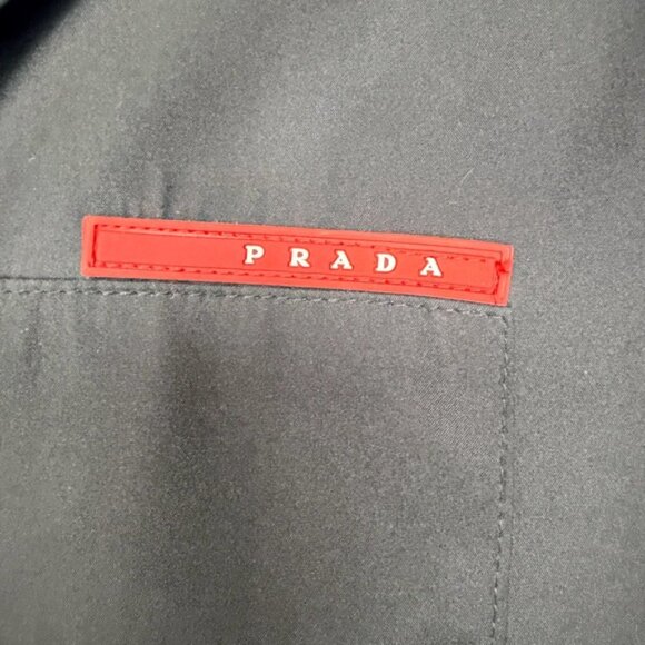 Authentic Vintage Prada Black Jacket with Red Logo – Iconic Staple - Picture 4 of 17